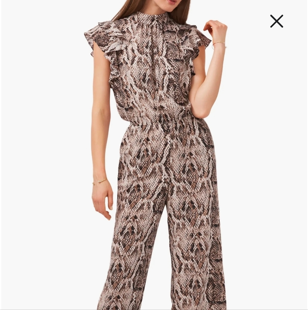 Chic Snake Print Jumpsuit